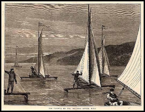 Ice sailing is not a new fad - Ice sailing on the Hudson in 1874 © SW